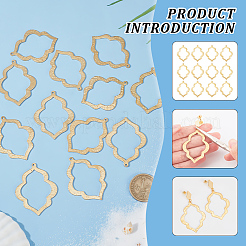 12 шт. латунные ретро-полые подвески&nbsp;KK-BC0011-72