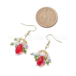 Серьги-подвески в виде стеклянных фонарей&nbsp;EJEW-MZ00629-02