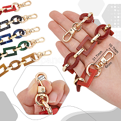 5 шт. 5-х цветные акриловые и ccb пластиковые цепочки для ручек сумок&nbsp;AJEW-PH0002-65