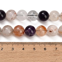 Brins de perles de quartz rutile en or noir naturel&nbsp;GG-CBAC678-A02-10mm
