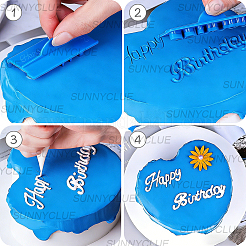 6 juego de sellos de plástico PP para galletas&nbsp;DIY-SC0033-89