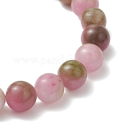 2 шт. эластичный браслет из бусин натурального белого нефрита для женщин&nbsp;BJEW-JB13165