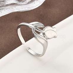 Кольца-манжеты из нержавеющей стали 304 для женщин RJEW-A079-12C-P