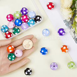 24шт 12 цвета акриловые бусины MACR-SP0001-15