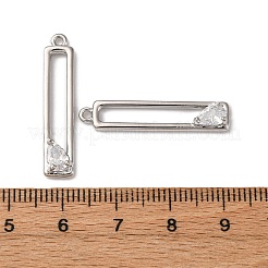 Латунные микропаве прозрачные подвески с фианитом KK-Z112-35P