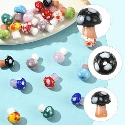 22pcs 11 Farben handgemachte Bunte Malerei-Perlen&nbsp;LAMP-FS0001-72