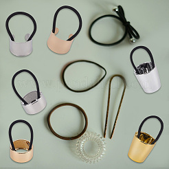 6 шт. 6 резинки для волос из резинового эластичного волокна OHAR-GO0001-02