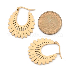 Серьги-гвоздики в форме цветка из нержавеющей стали 304 для женщин&nbsp;EJEW-Q009-03C-G