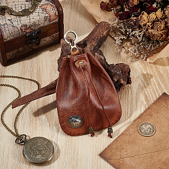 Monederos vintage de piel de vaca&nbsp;AJEW-CY0002-63