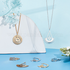 8 шт. 8 стиля вакуумного покрытия PVD из нержавеющей стали 201 подвески&nbsp;STAS-DC0005-13