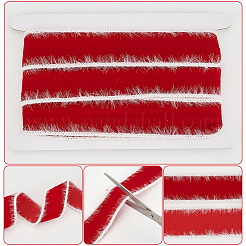 10 ярд 2-х видов красной бархатной ленты&nbsp;OCOR-WR0001-38B