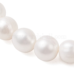 Браслеты из натуральных пресноводных жемчужин с круглыми бусинами для женщин BJEW-JB12128