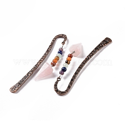 Закладка из натурального розового кварца AJEW-C025-01B