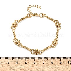 Armbänder aus gedrehten Seilgliederketten aus Edelstahl 304 für Damen&nbsp;BJEW-A160-06G