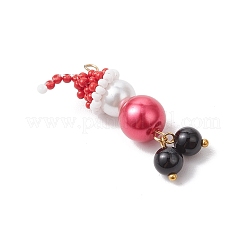 Подвески из стеклянного жемчуга на рождественскую тематику PALLOY-MZ00819-01