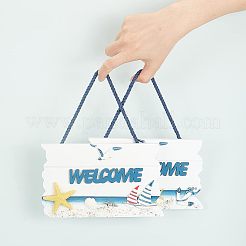 2 шт. 2 стиля подвесные украшения из МДФ в средиземноморском стиле&nbsp;HJEW-PH00001-33