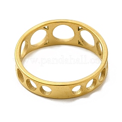 Anillos de acero inoxidable con revestimiento iónico (IP) 201&nbsp;RJEW-G278-04G