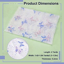 1 шт. полиэстеровая сетчатая тюль с узором «бабочка» DIY-BC0009-88C