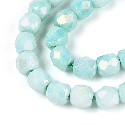 Антикоррозийные гальванические стеклянные бусины&nbsp;GLAA-N057-6mm-02