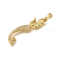 Pendentifs avec zircon cubiques à micro-pavés en laiton&nbsp;CU-CBA3569-02G-B