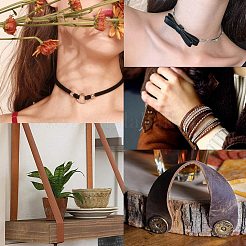 Puレザーアクセサリー  レザーレース  女性の財布のDIYのために  ハンドバッグ作り  キャメル  20x1mm  約5m /ロール&nbsp;DIY-WH0167-33B
