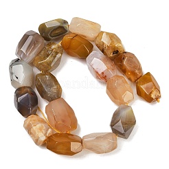 Натуральные бусины из желтого ботсванского агата&nbsp;G-F796-C05-01