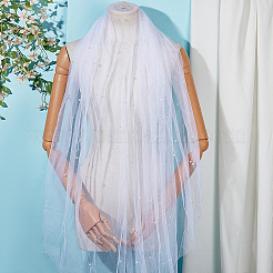 Voiles de mariée longs en organza&nbsp;AJEW-WH0596-965A-01