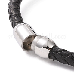 Браслет из нержавеющей стали 304 с черепом и магнитными застежками BJEW-P275-26P