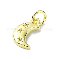 Подвески из латуни с микро-паве на тему луны&nbsp;KK-H475-57G-13