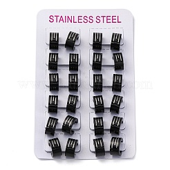 Серьги-кольца из нержавеющей стали 304 с эффектом полировки EJEW-M001-13EB