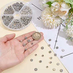 300 шт. 6 стиля 304 нержавеющая сталь и сплав разделительные бусины&nbsp;FIND-ME0001-20