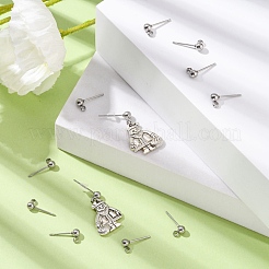 Фурнитура для сережек-гвоздиков из нержавеющей стали марки 304 STAS-E026-3