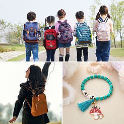 Кулон из сплава эмали HJEW-SW00023-01