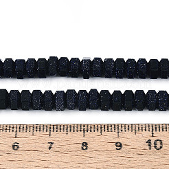 Синтетический синий авантюрин бисер нитей&nbsp;G-N357-14A-01