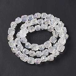 Прозрачные стеклянные бусины с гальваническим покрытием ab&nbsp;X1-GLAA-P028-AB01