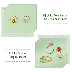 3 шт. 3 стиля латунной регулируемой фурнитуры для колец FIND-FI0001-06G