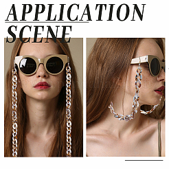 7 шт. 7-цветная акриловая цепочка для сумки-кошелька и цепочки для очков AJEW-PH0001-57