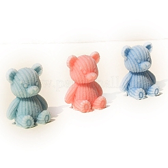 Силиконовые Молды для свечей в виде столба с рельефным рисунком в виде медведя PW-WGAB363-01