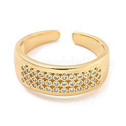 Открытое кольцо-манжета из прозрачного кубического циркония RJEW-L121-019G