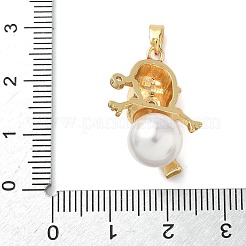 Рождественские латунные эмалевые подвески с микропаве из кубических цирконий&nbsp;LS-KK-K305-10B-G