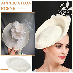 Льняная мини-шляпа с очаровательной основой AJEW-WH0472-54C