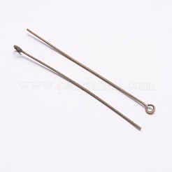 真鍮製9ピン  カドミウムフリー＆鉛フリー  アンティークブロンズ  50x0.7mm  穴：2mm  約5000個/1000g&nbsp;EPC5.0cm-AB