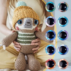 40 шт. полукруглые кукольные глаза из АБС-пластика DIY-PH0023-02A