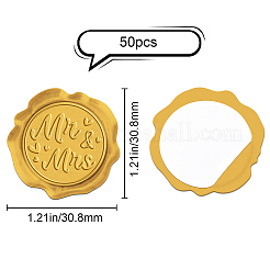 50шт. клейкие восковые наклейки DIY-SD0001-69B