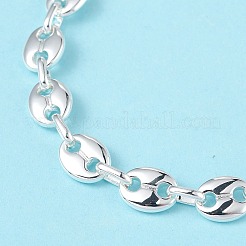 Браслет-цепочка из нержавеющей стали 304 в виде кофейных зерен для мужчин и женщин&nbsp;BJEW-G669-10S