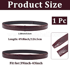 Поясные ремни из коровьей кожи с рисунком под крокодиловую кожу для мужчин&nbsp;AJEW-WH20020-437A