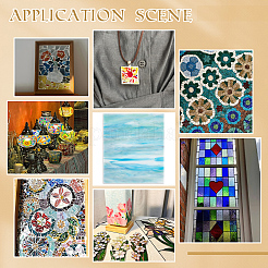 Кабошоны из стекла GGLA-WH0003-001A