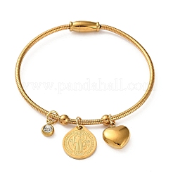 Браслеты с подвесками из нержавеющей стали 304 для женщин&nbsp;BJEW-G770-02G