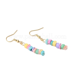 Болтающийся серьги оболочки естественно&nbsp;EJEW-JE06586