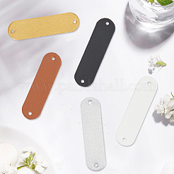 100 шт. 5-х цветные бирки из искусственной кожи&nbsp;AJEW-CL0001-36